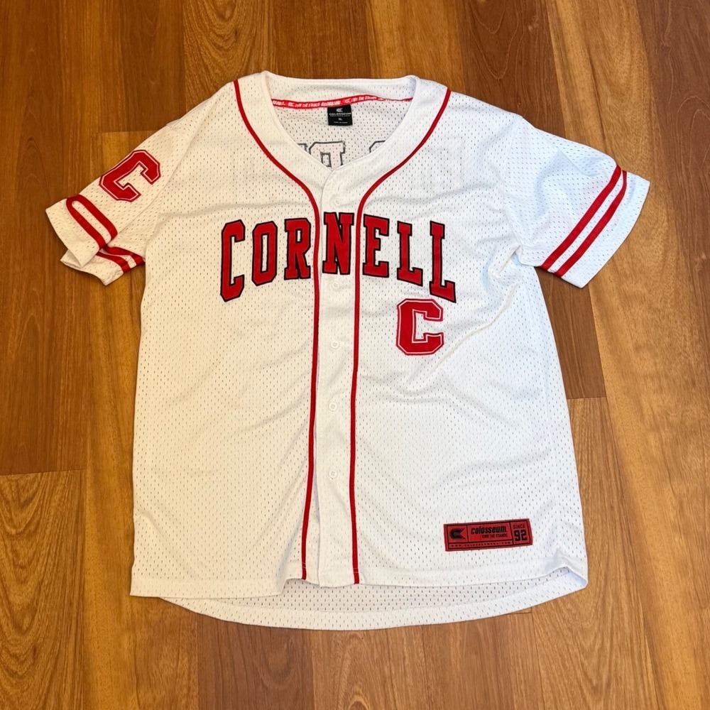 Cornell Big Red Colosseum White Baseball Jersey Men's Size XL